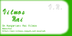 vilmos mai business card